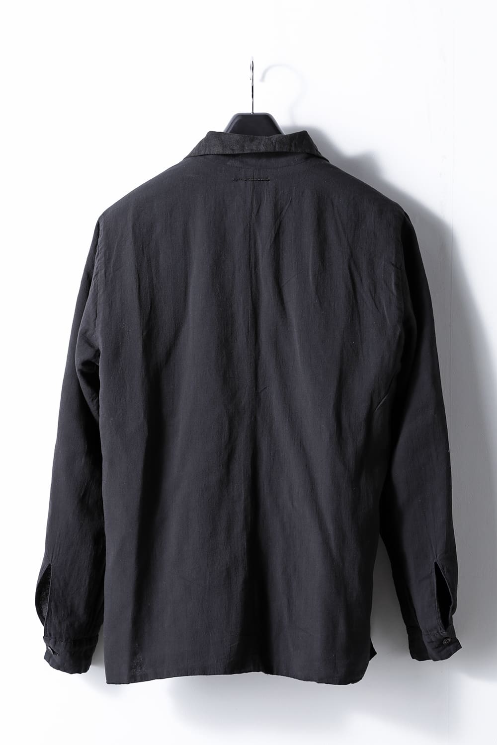 Open Collar Reversible Shirt Black/Black
