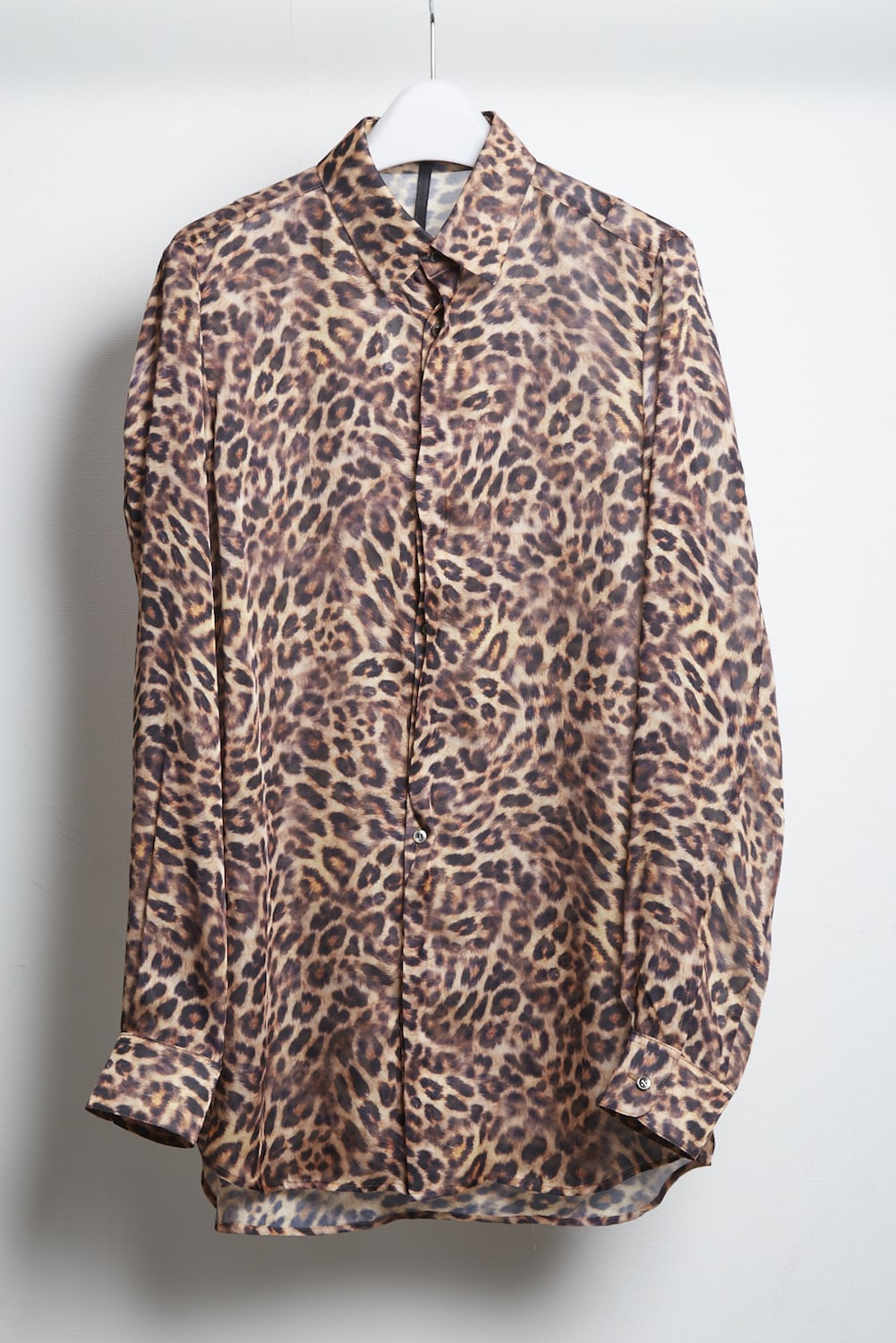 Light chiffon leopard print shirt