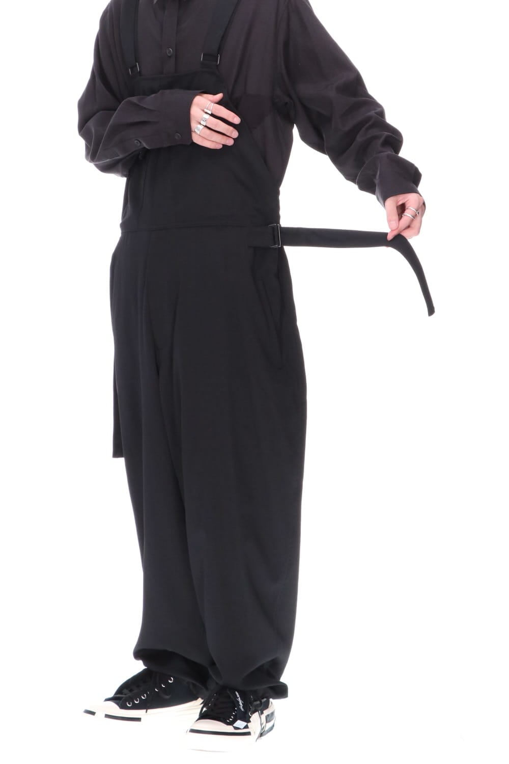 シワギャバジン オーバーオール