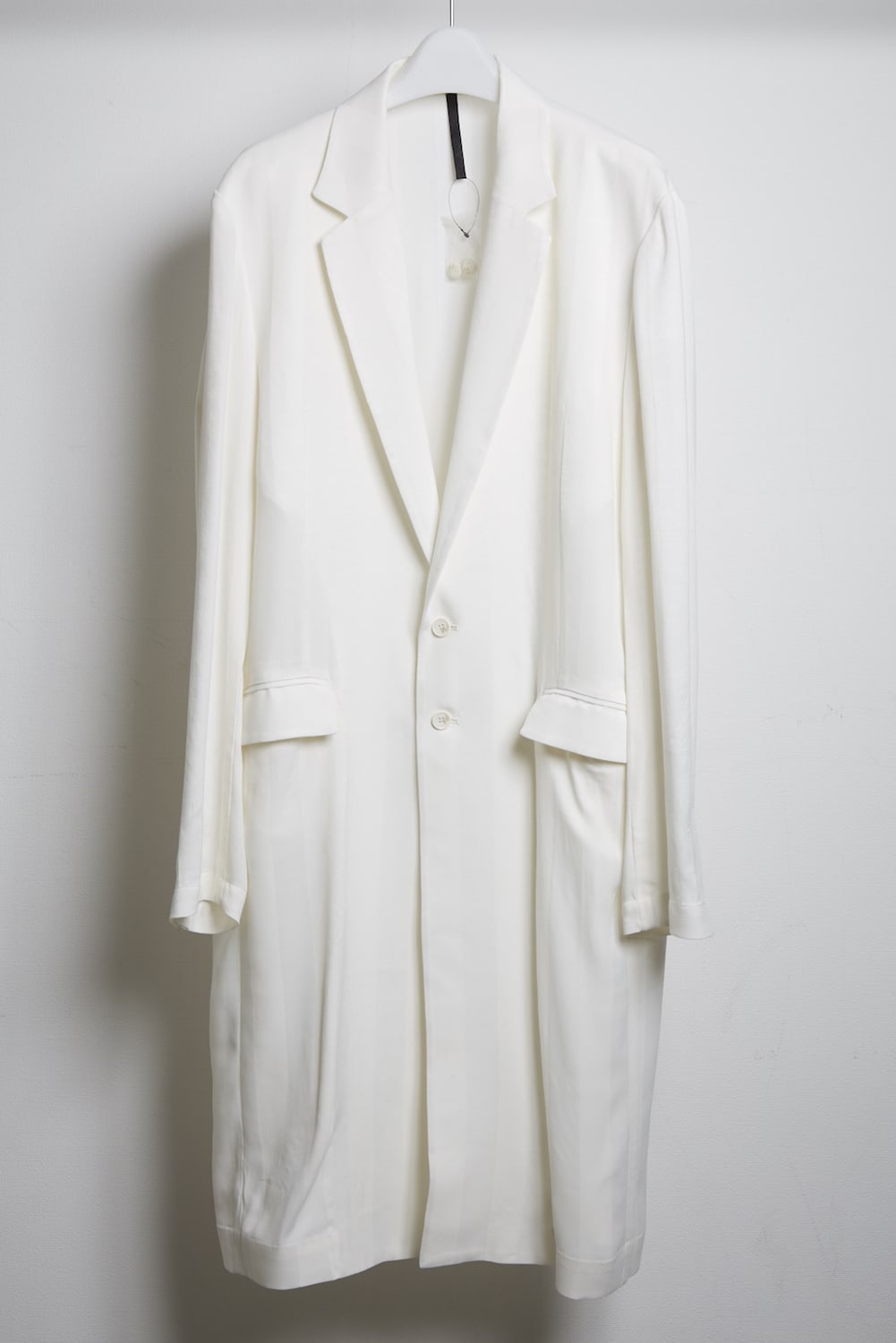 Wide stripe jacquard long jacket Off White