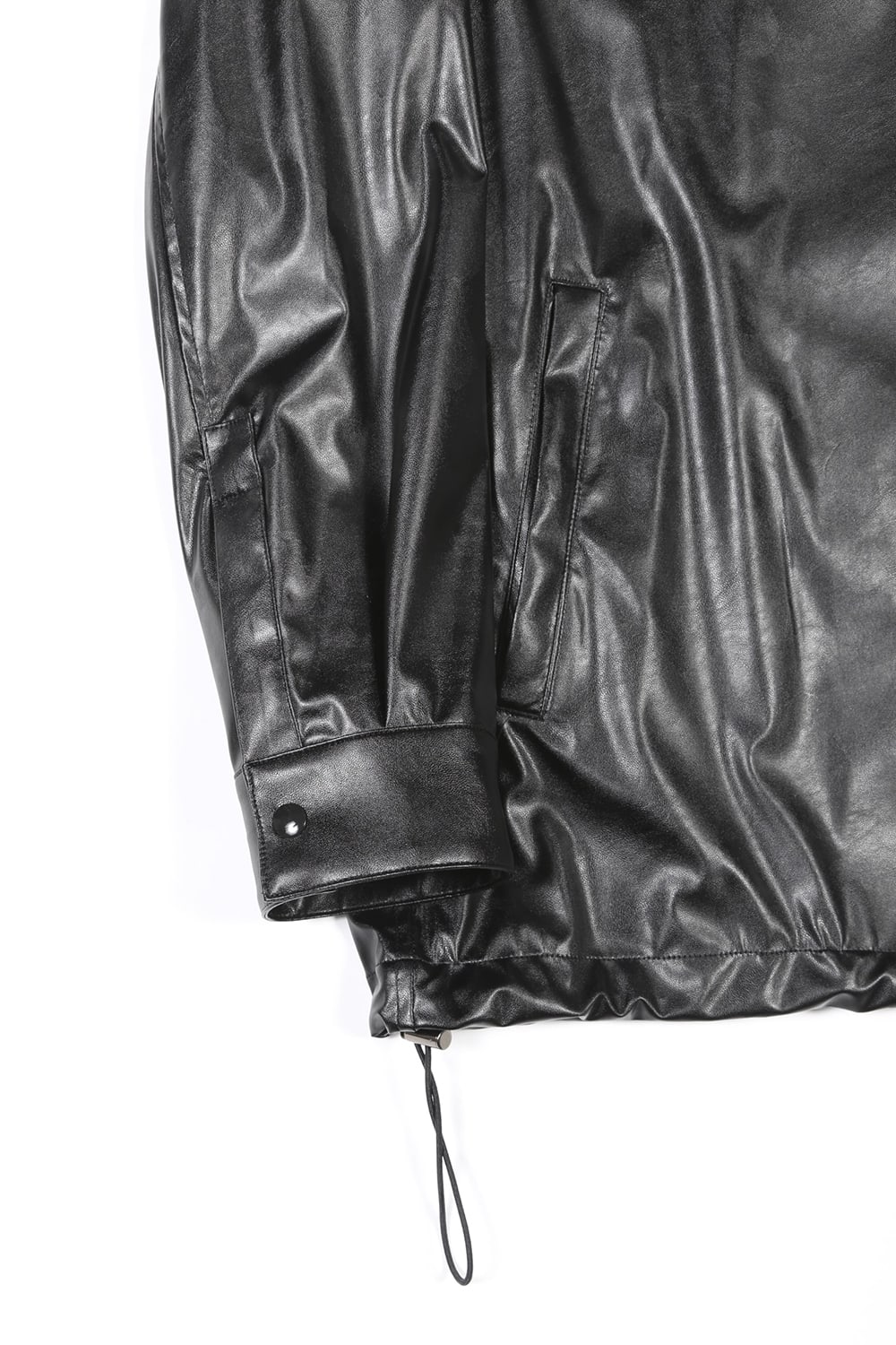 Fake Leather Coach Jacket Black