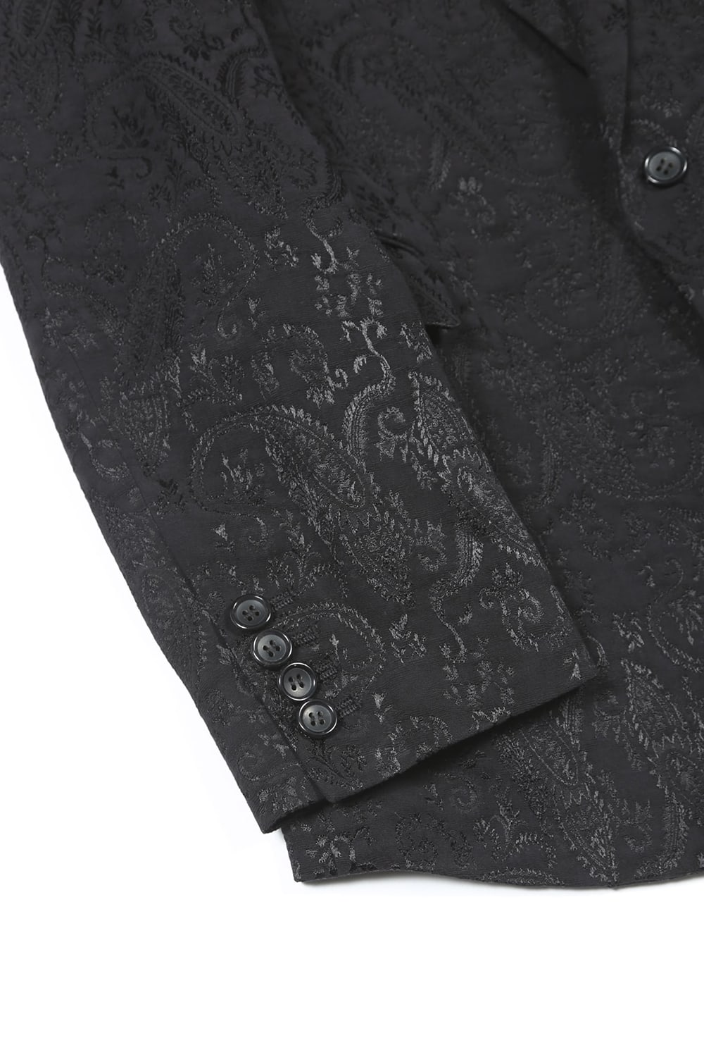 ペイズリージャガード1Bテーラードジャケット ブラック