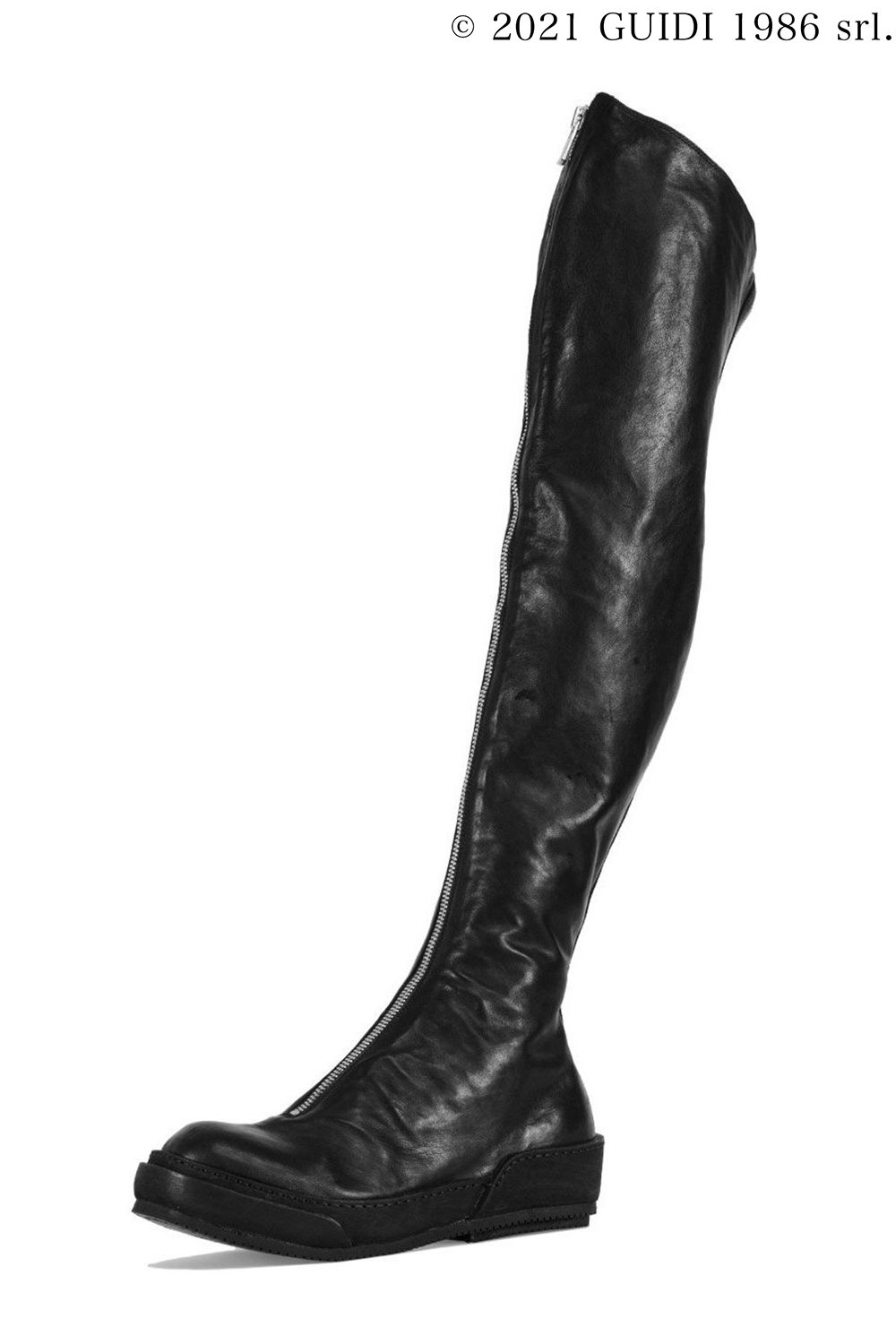 PLS4 - Front Zip Over-The-Knee Sneaker Boots