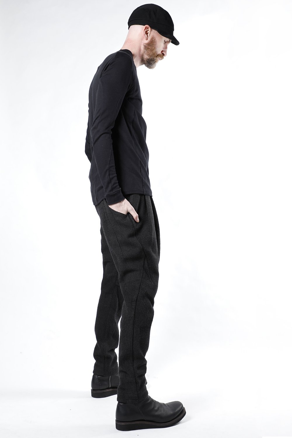 Easy pants wool silk crazy check