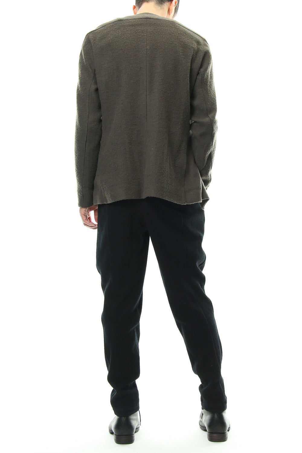 Relax Pants Wool / Cotton Raschel Knit Blue Black