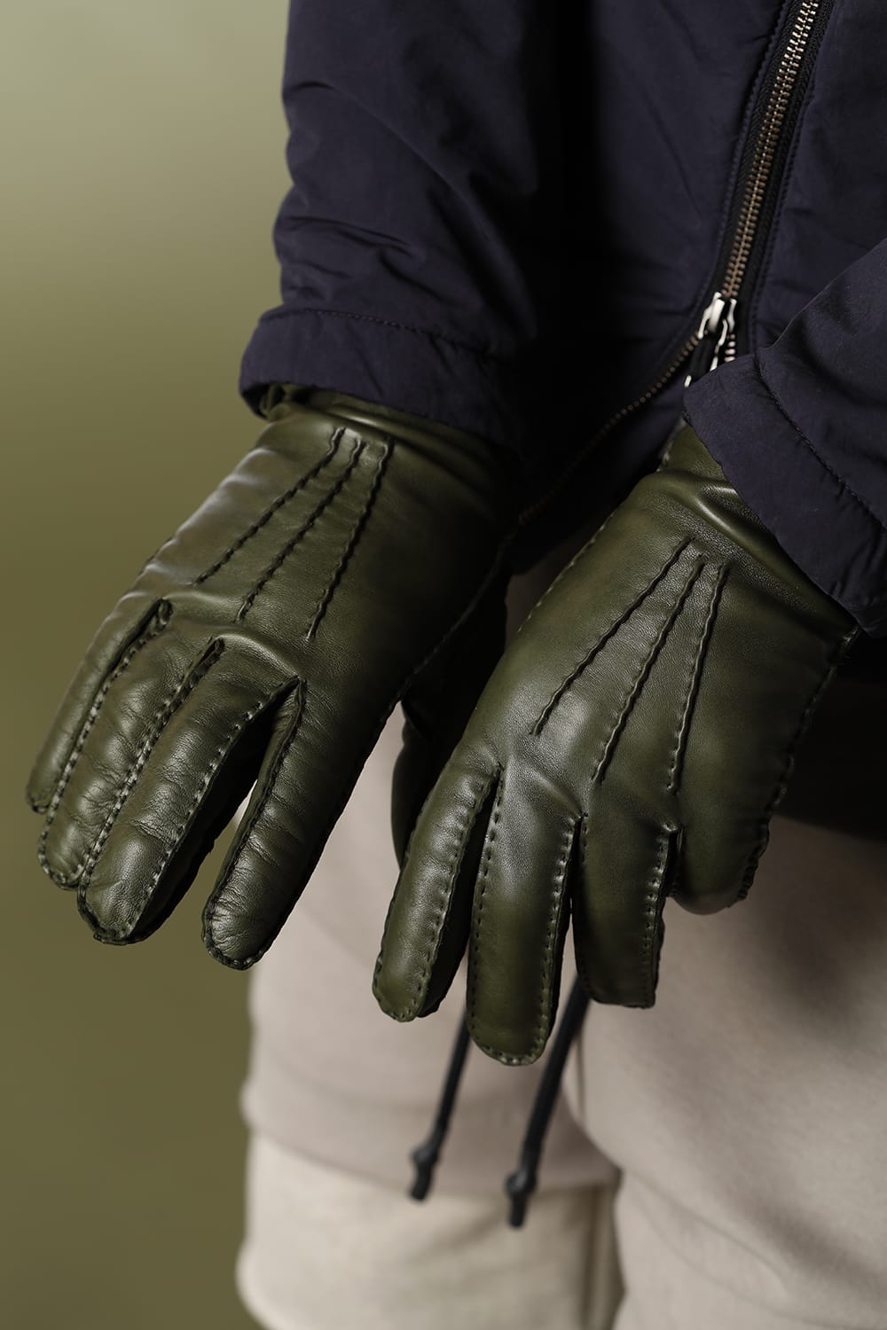 Leather Glove Khaki