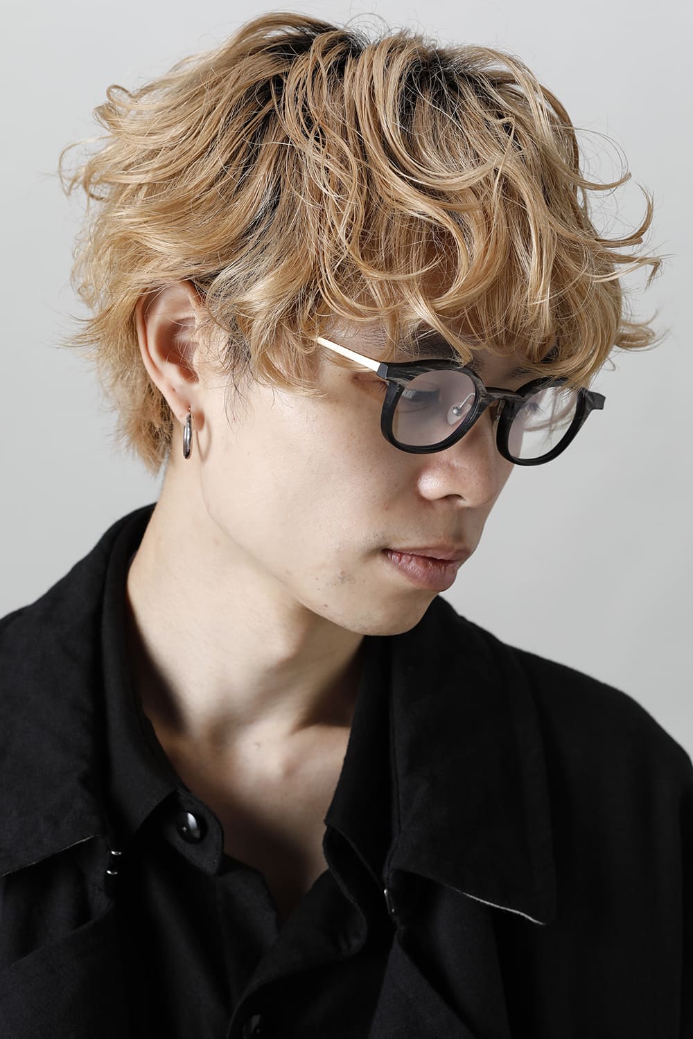 RG0093 Genuine Horn Uni Black&White Clear Lens