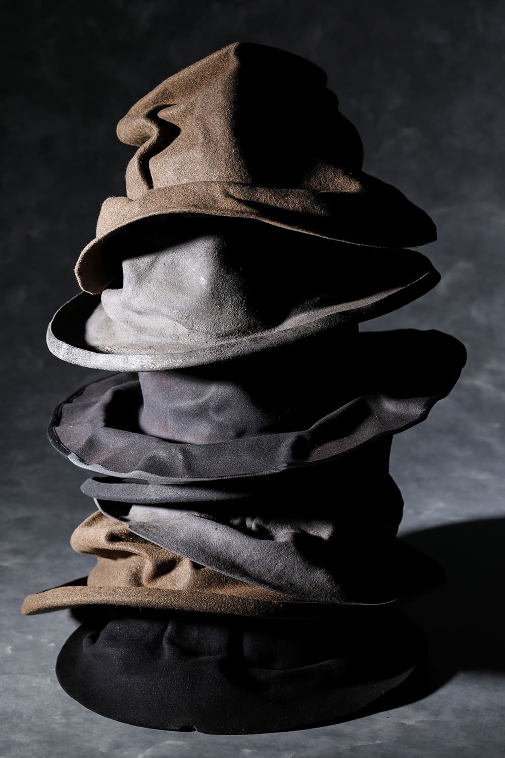 HB RABBIT FUR FELT HAT GRAY HB