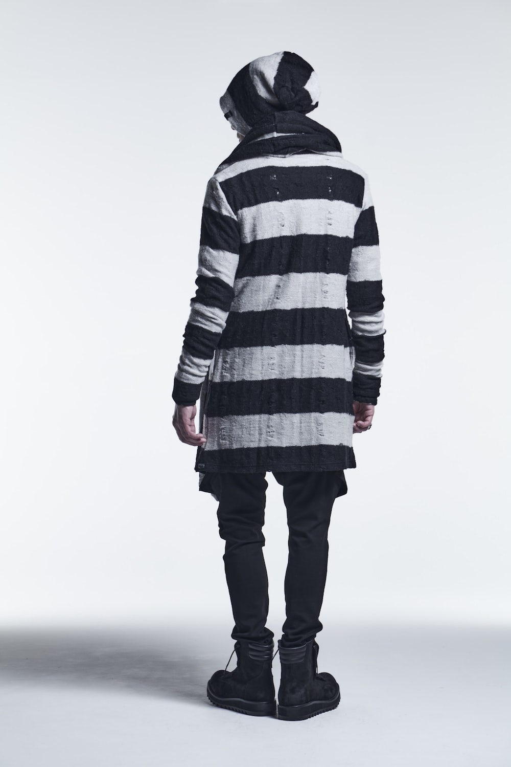 Shawl Cardigan Black/White