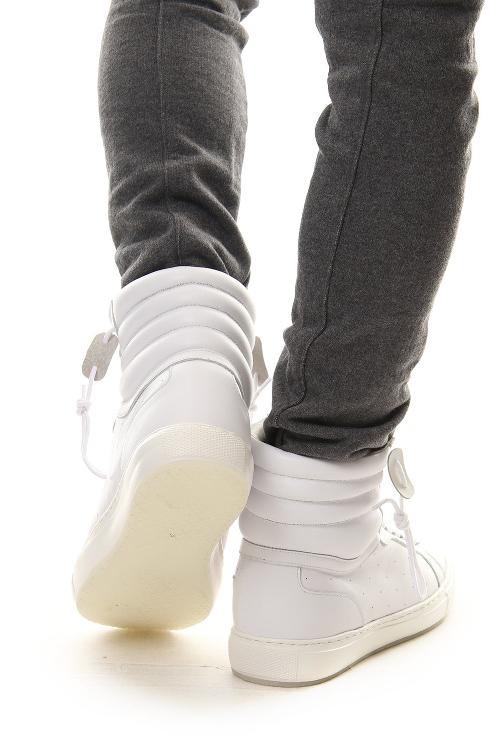 FRONT ZIP HIGH SNEAKER White