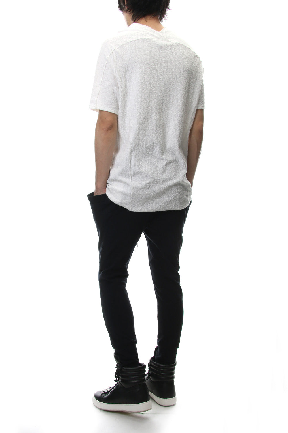 CROSS NECK T-SHIRT White