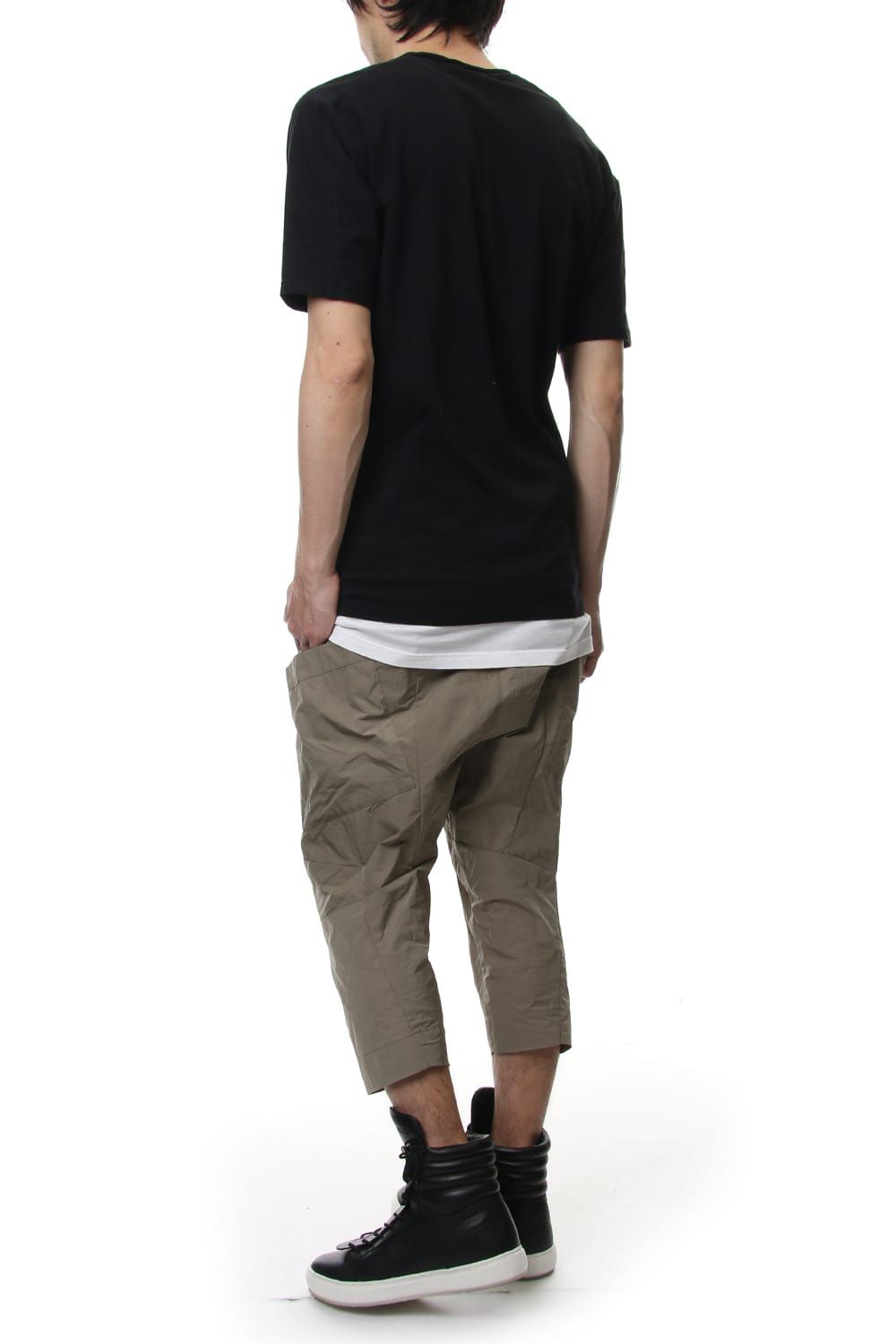 LAYERED DOLMAN S/S T-SHIRT Black×White