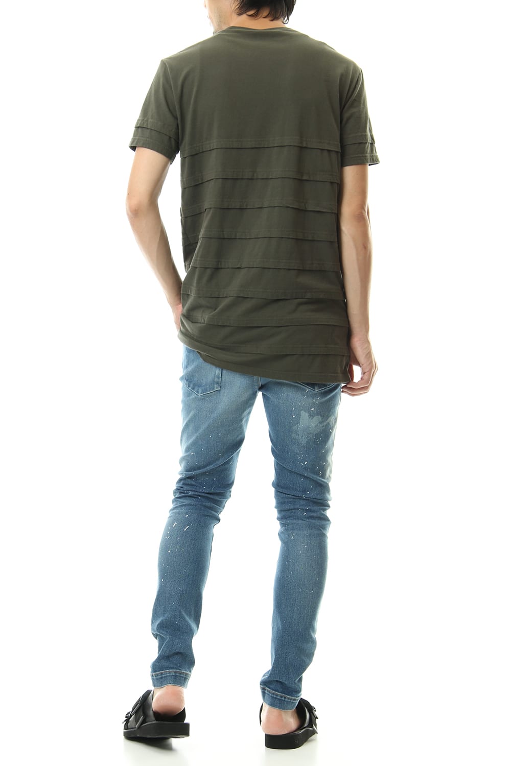 LAYERED BORDER-T Khaki