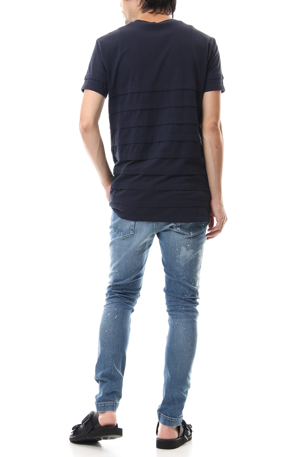 LAYERED BORDER-T Navy