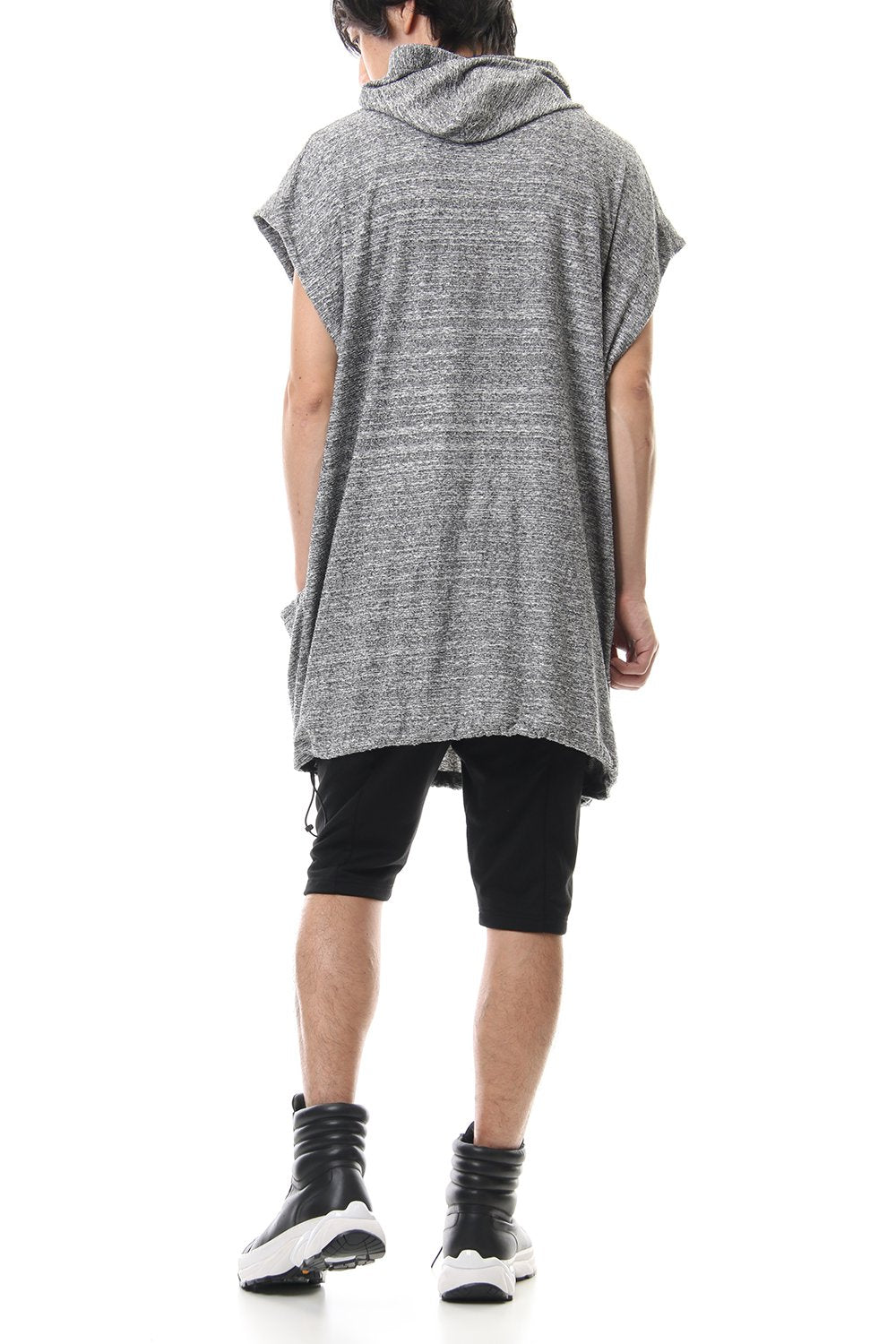 DROP VEST HOODIE T.Black