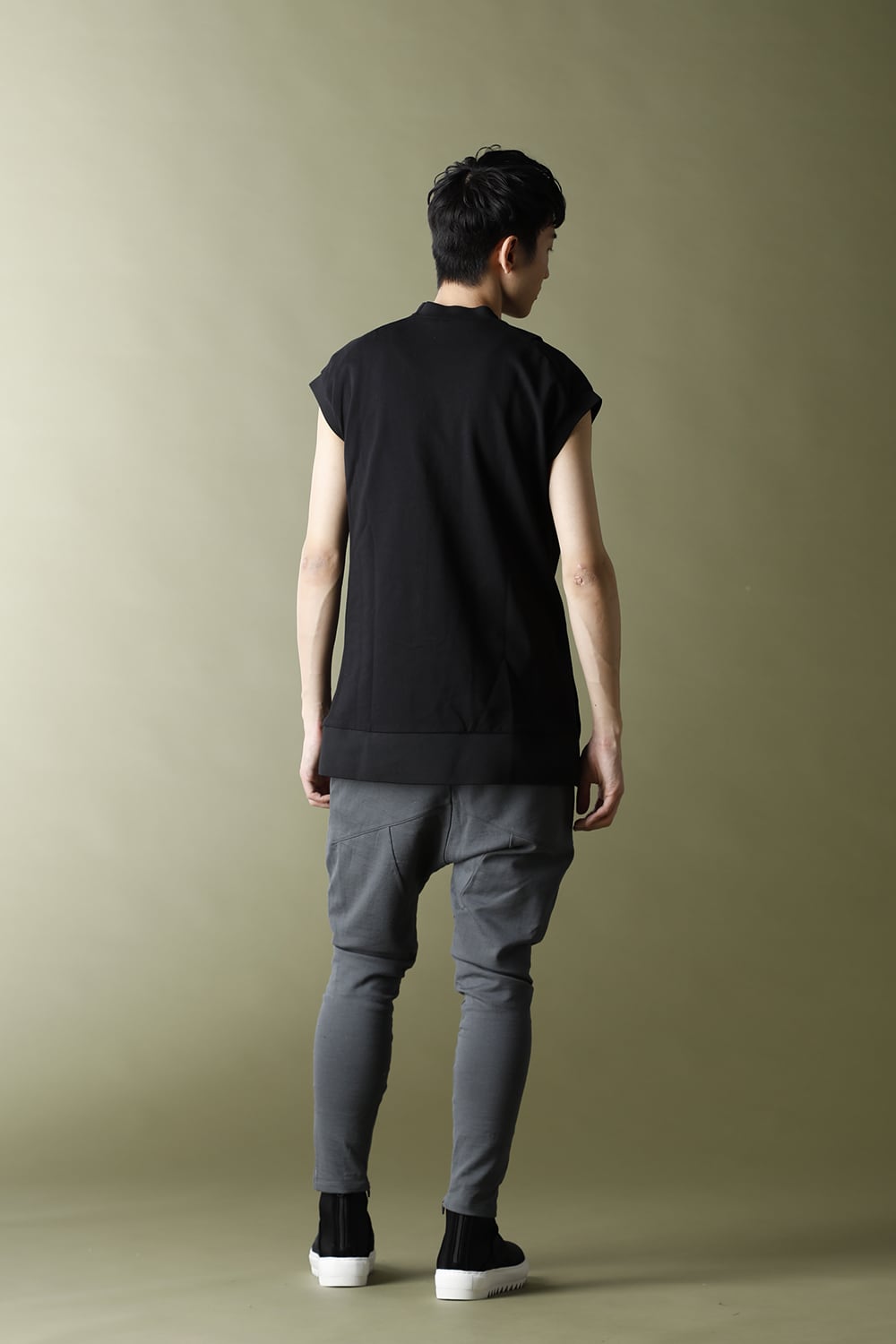 Cross jersey Vest Black