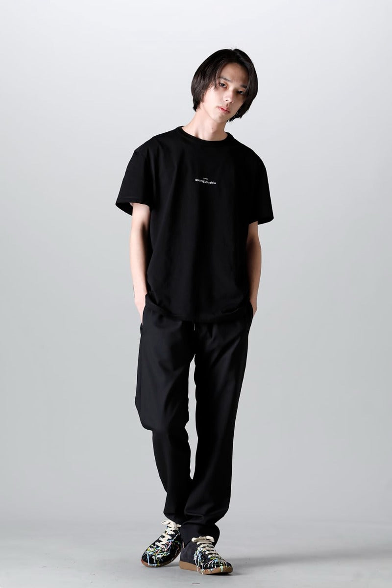 Reversed Logo T-Shirt Black / White Embroidery