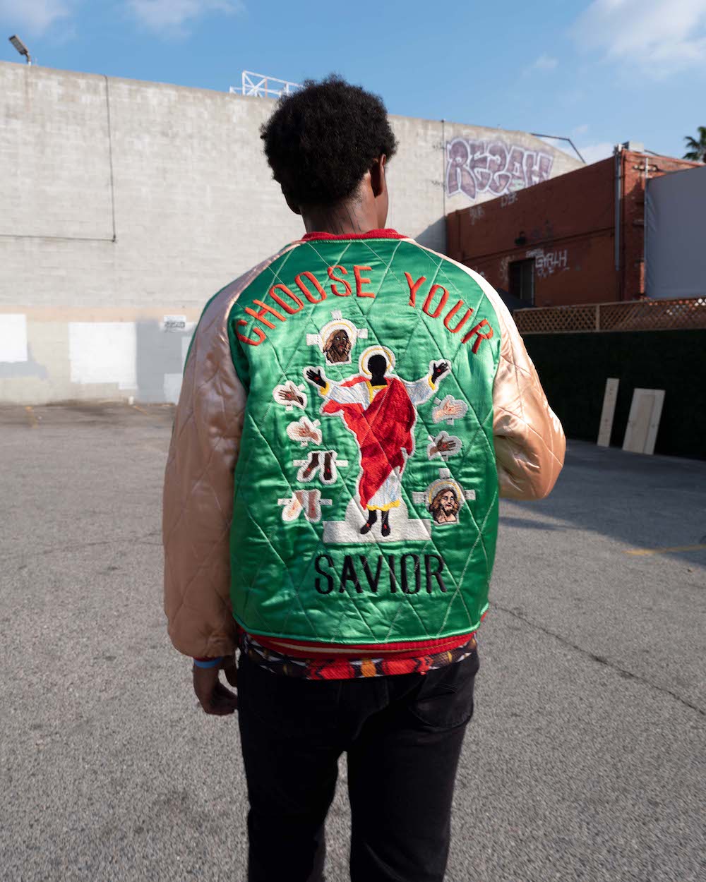 DENIM TEARS × ©SAINT M×××××× "SAINT TEARS" Reversible Sukajyan