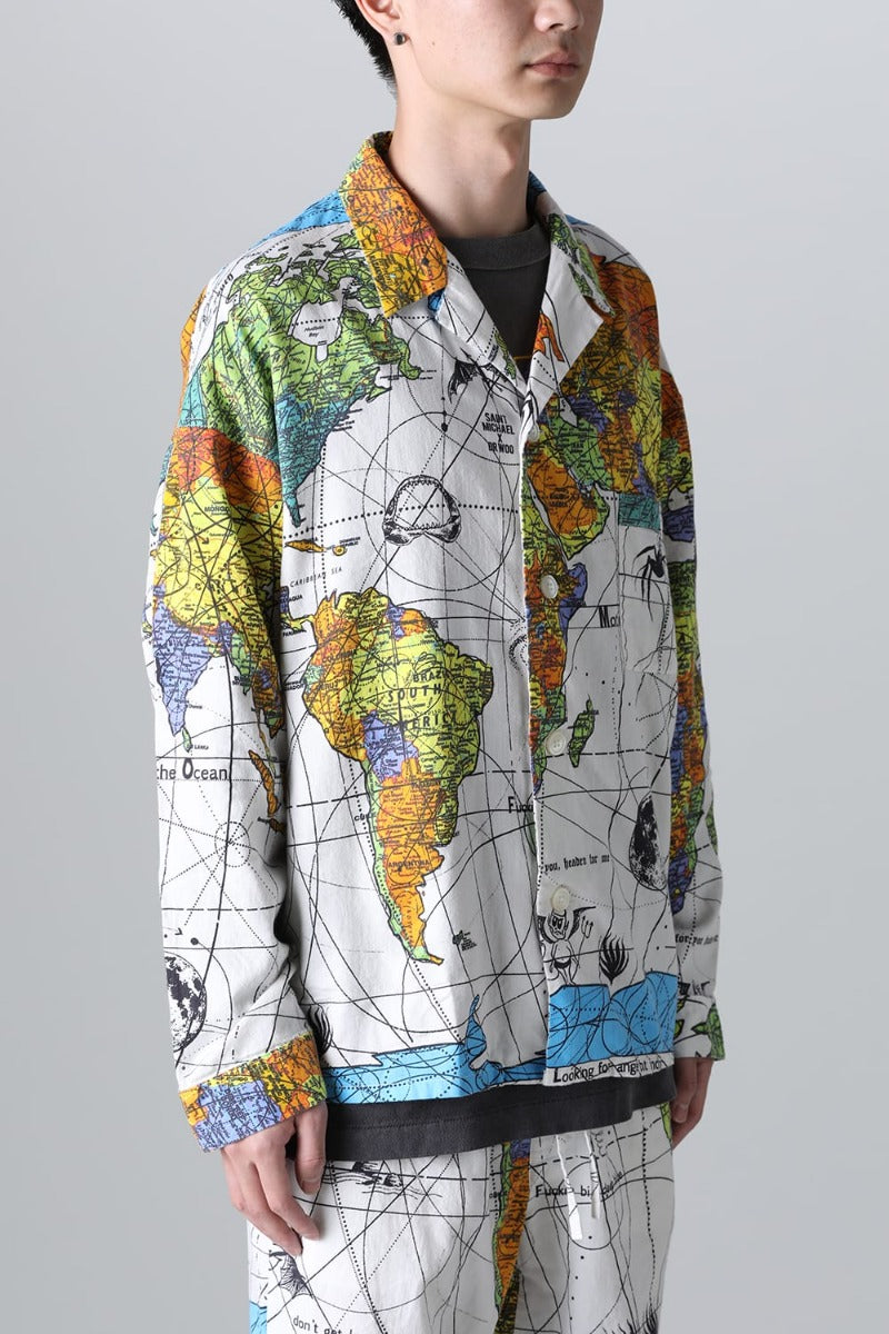 ©SAINT M×××××× × Dr. Woo WORLD MAP Pajama Shirt