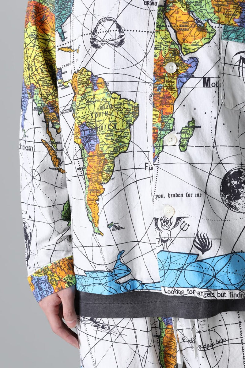 ©SAINT M×××××× × Dr. Woo WORLD MAP Pajama Shirt