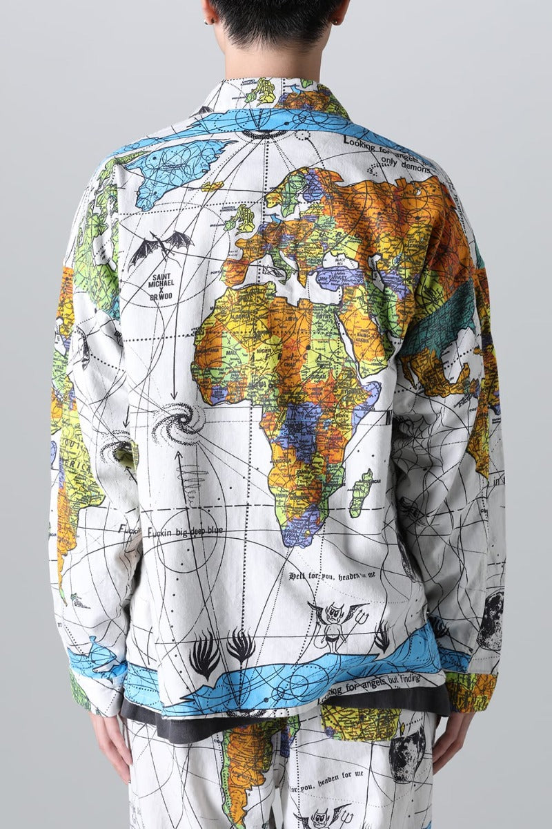 ©SAINT M×××××× × Dr. Woo WORLD MAP Pajama Shirt