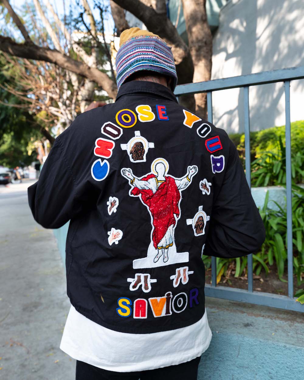 DENIM TEARS × ©SAINT M×××××× "SAINT TEARS" Swing Top Jacket Black