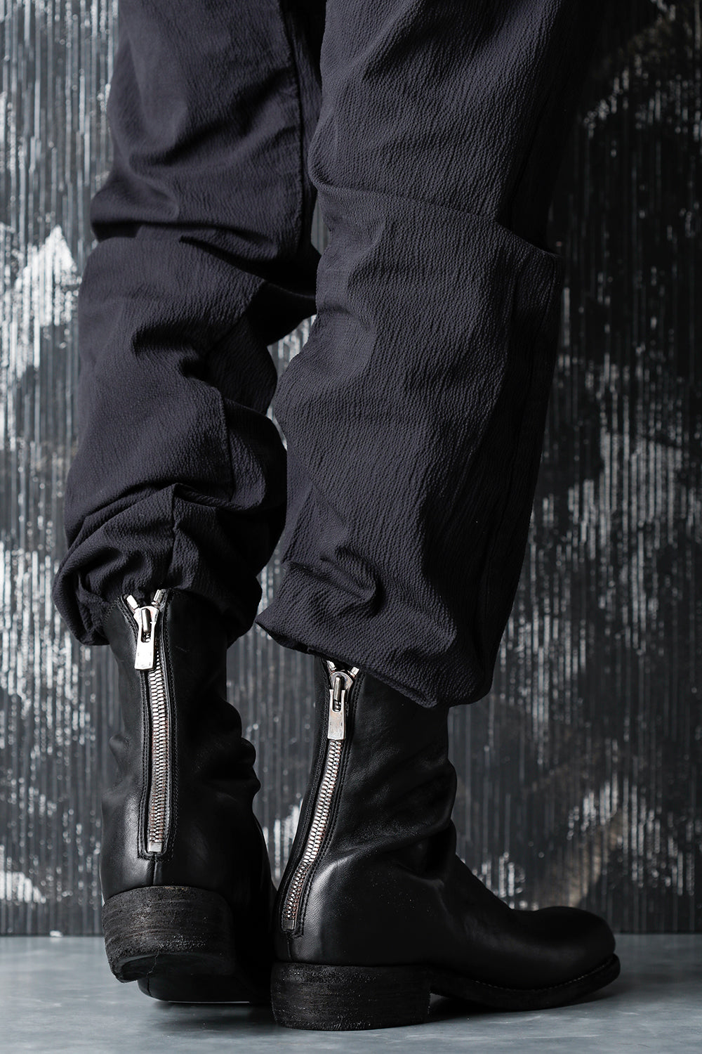 BACK ZIP BOOTS Horse Full Grain Leather SB06