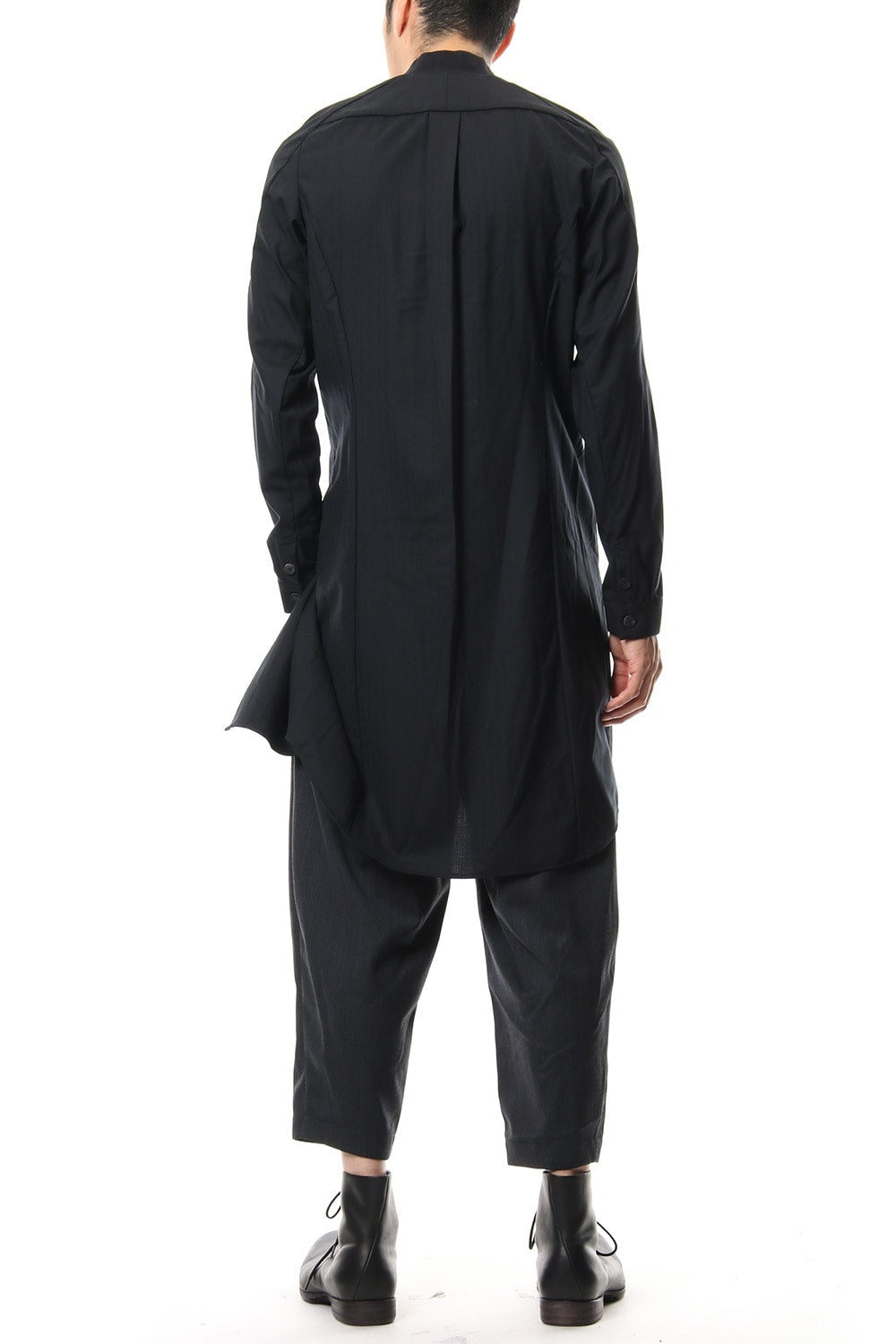 Long Shirt Wool Super 140's Shadow Stripe