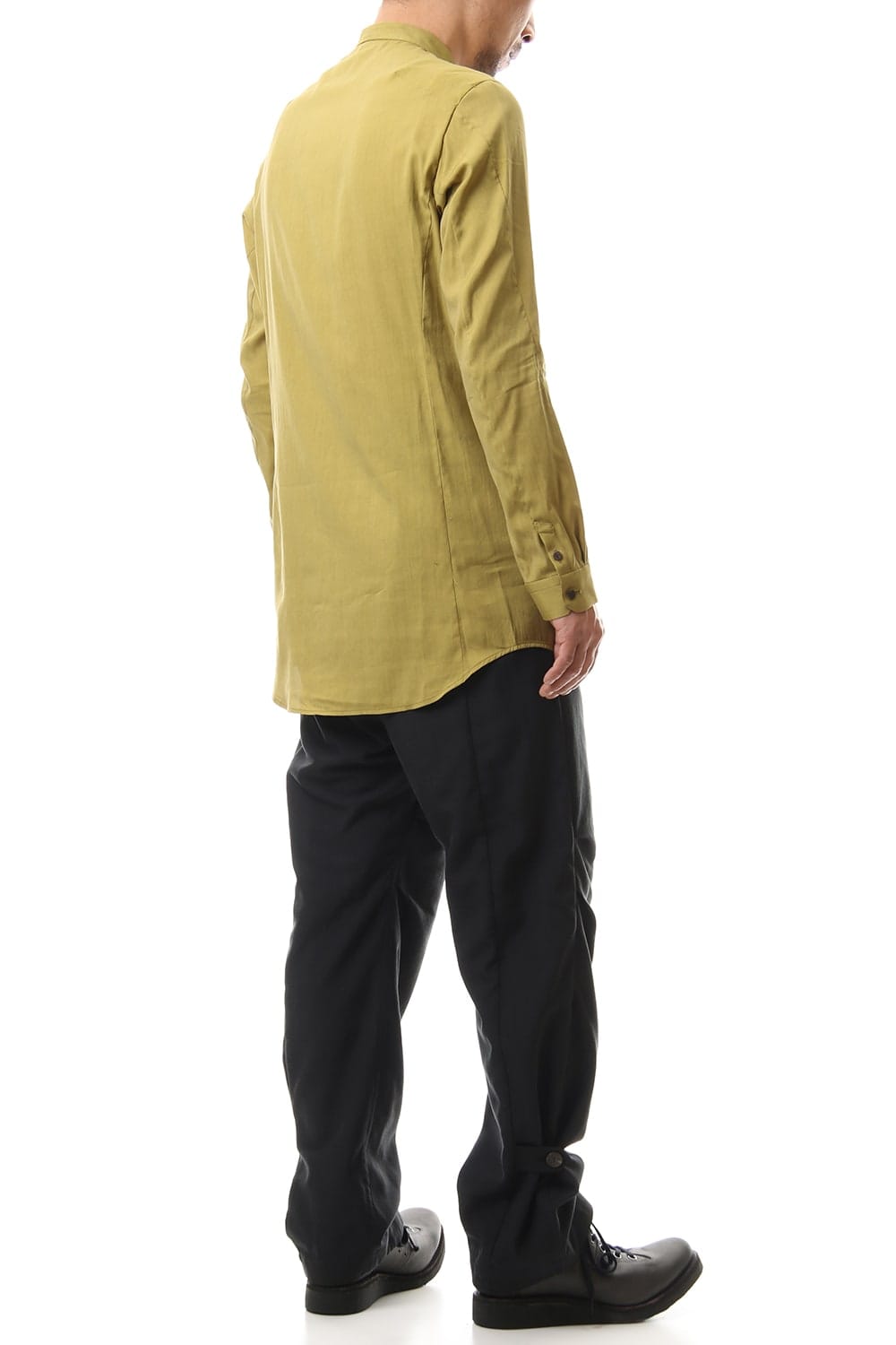 Long Shirt Silk cotton sandblast Dirty Yellow