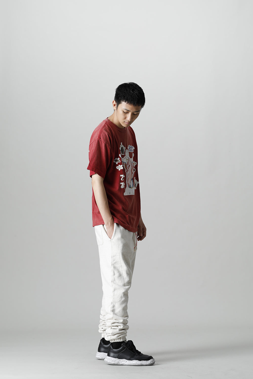 ©SAINT M×××××× × DENIM TEARS Yes Short sleeve T-shirt Deep Red