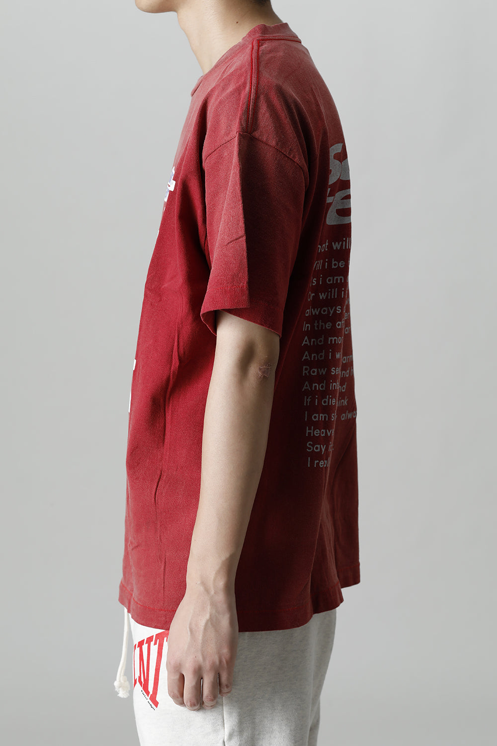 ©SAINT M×××××× × DENIM TEARS Yes Short sleeve T-shirt Deep Red