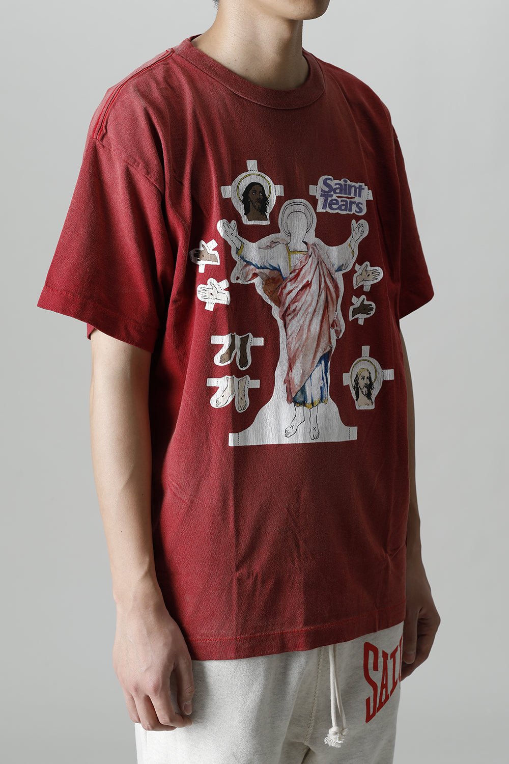 ©SAINT M×××××× × DENIM TEARS Yes Short sleeve T-shirt Deep Red