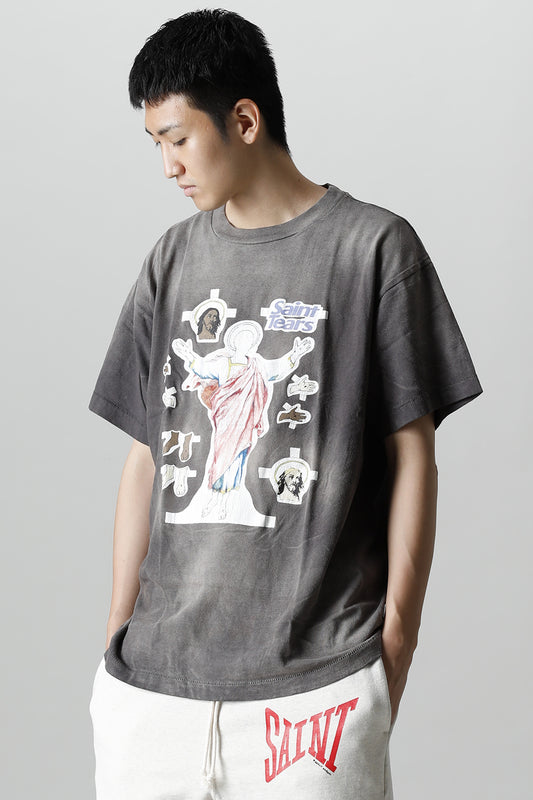 ©SAINT M×××××× × DENIM TEARS Yes Short sleeve T-shirt Black