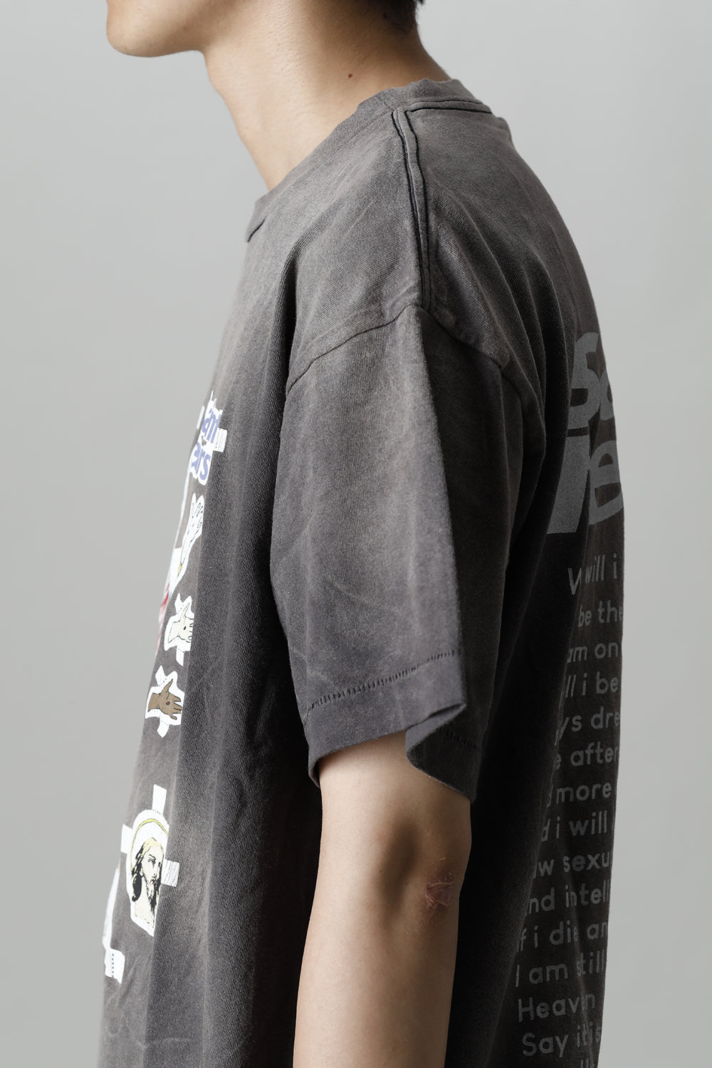 ©SAINT M×××××× × DENIM TEARS Yes Short sleeve T-shirt Black