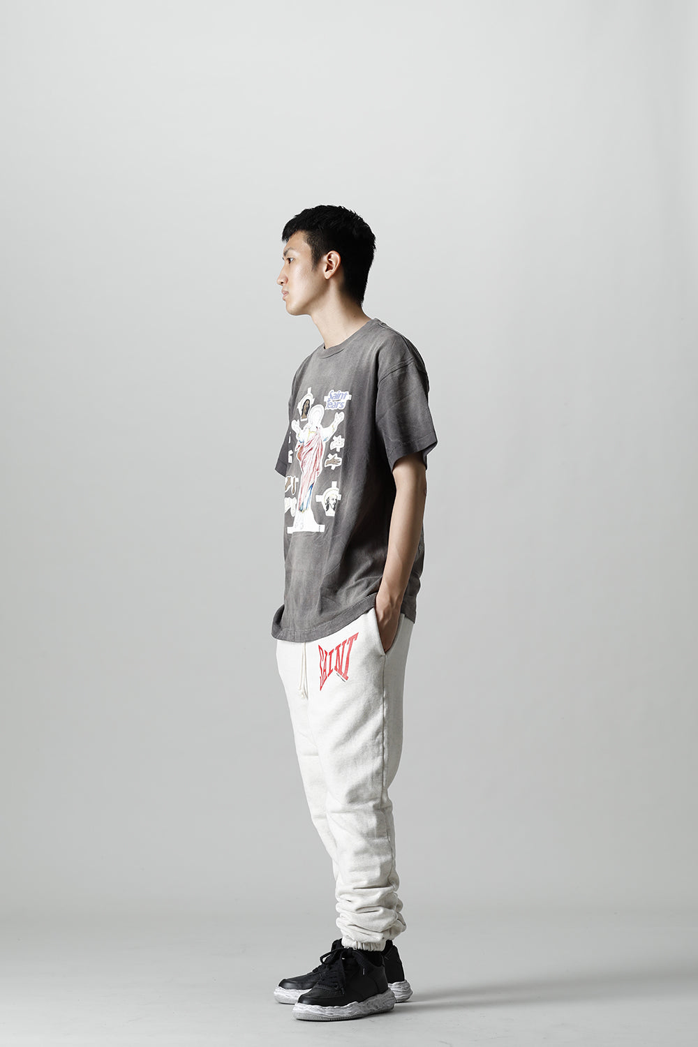 ©SAINT M×××××× × DENIM TEARS Yes Short sleeve T-shirt Black