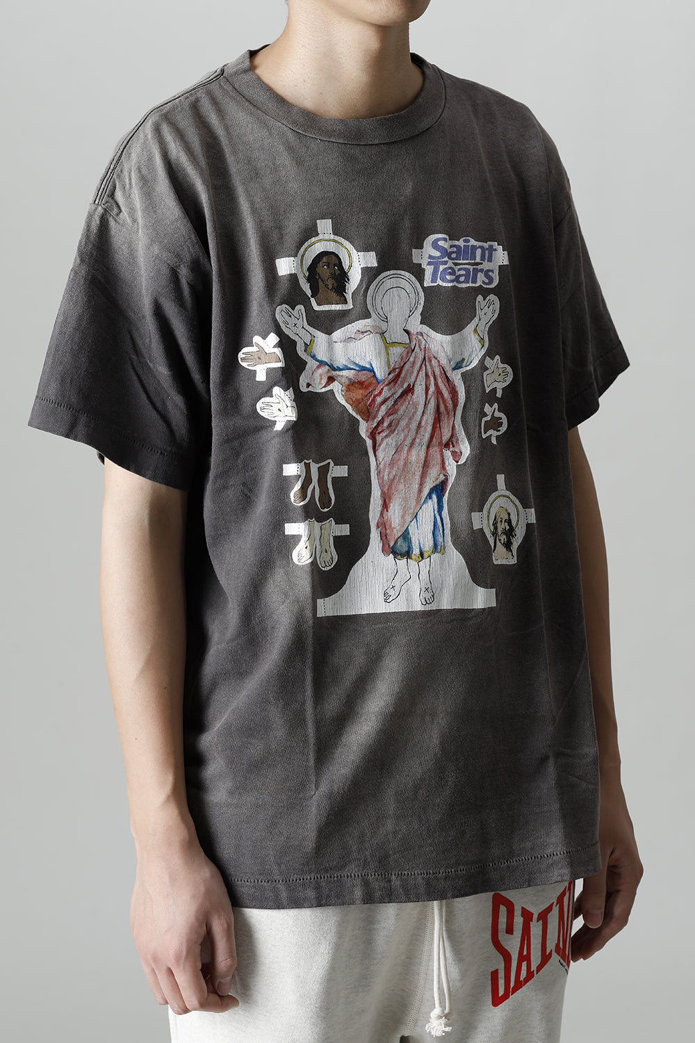 ©SAINT M×××××× × DENIM TEARS Yes Short sleeve T-shirt Black