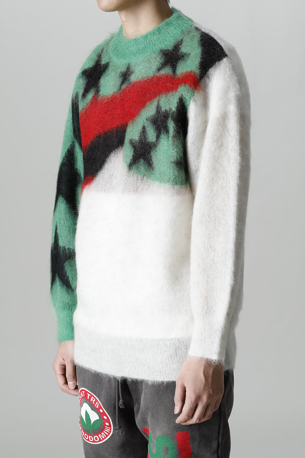 ©SAINT M×××××× × DENIM TEARS Mohair knit Sweater