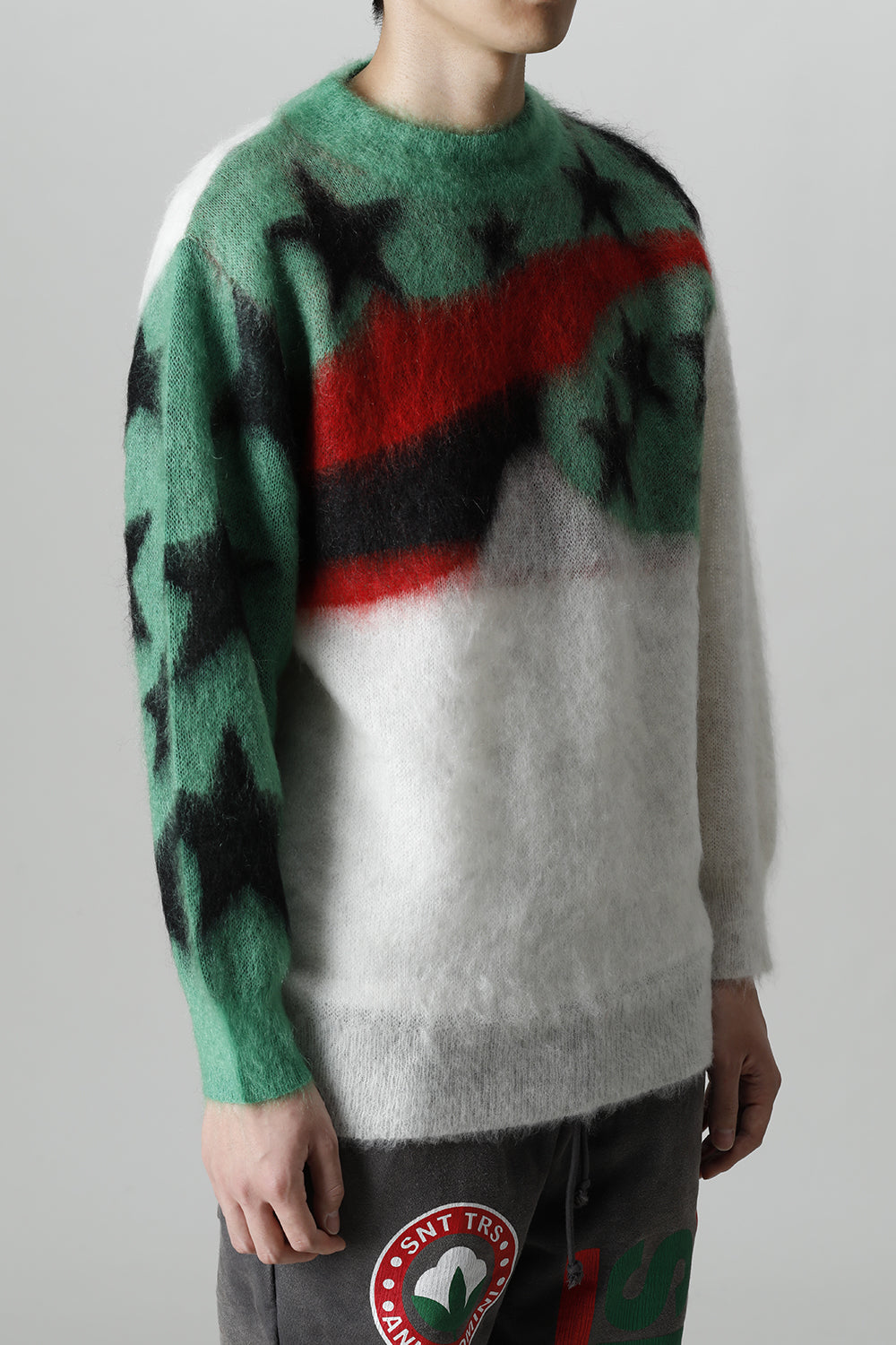 ©SAINT M×××××× × DENIM TEARS Mohair knit Sweater