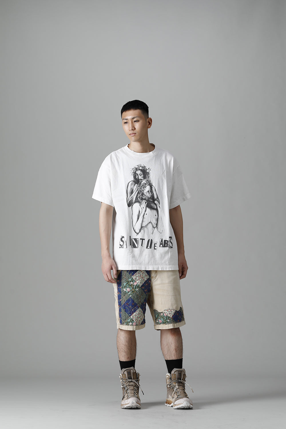 ©SAINT M×××××× × DENIM TEARS DBL Jesus Short sleeve T-shirt