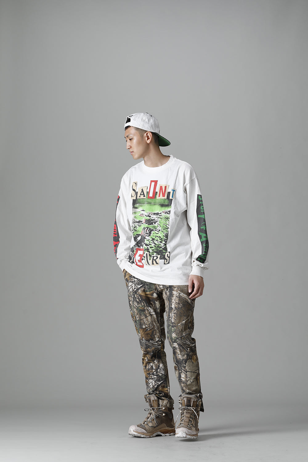©SAINT M×××××× × DENIM TEARS Landscape Long sleeve T-shirt