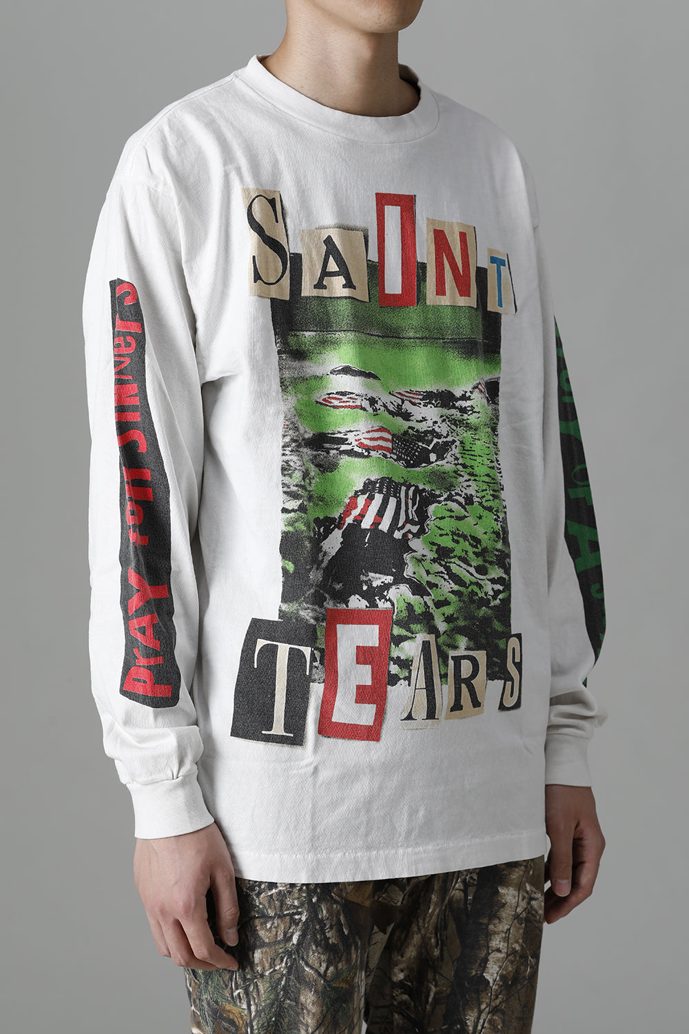©SAINT M×××××× × DENIM TEARS Landscape Long sleeve T-shirt