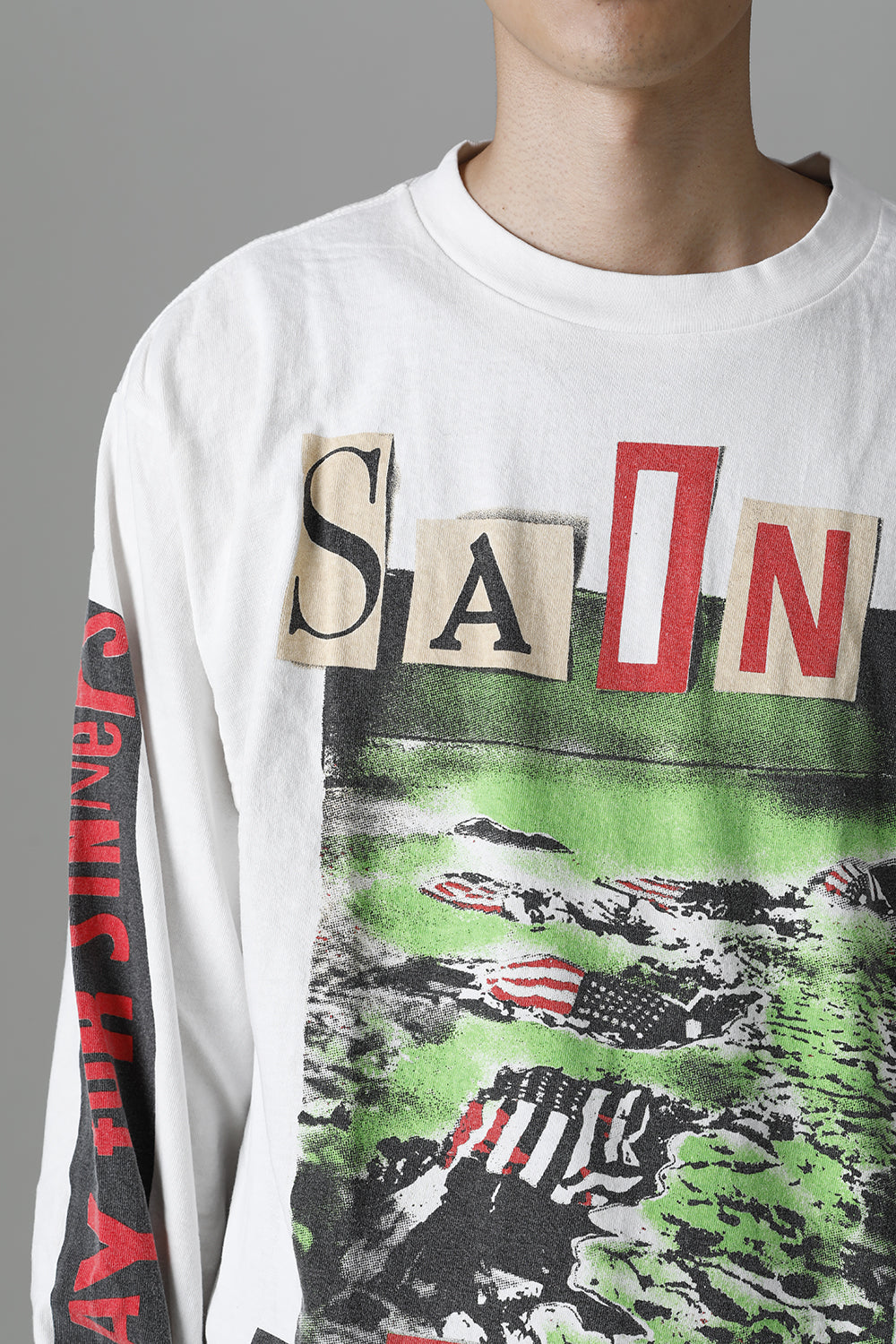 ©SAINT M×××××× × DENIM TEARS Landscape Long sleeve T-shirt