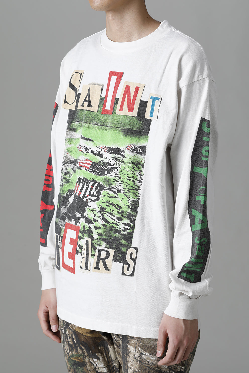 ©SAINT M×××××× × DENIM TEARS Landscape Long sleeve T-shirt