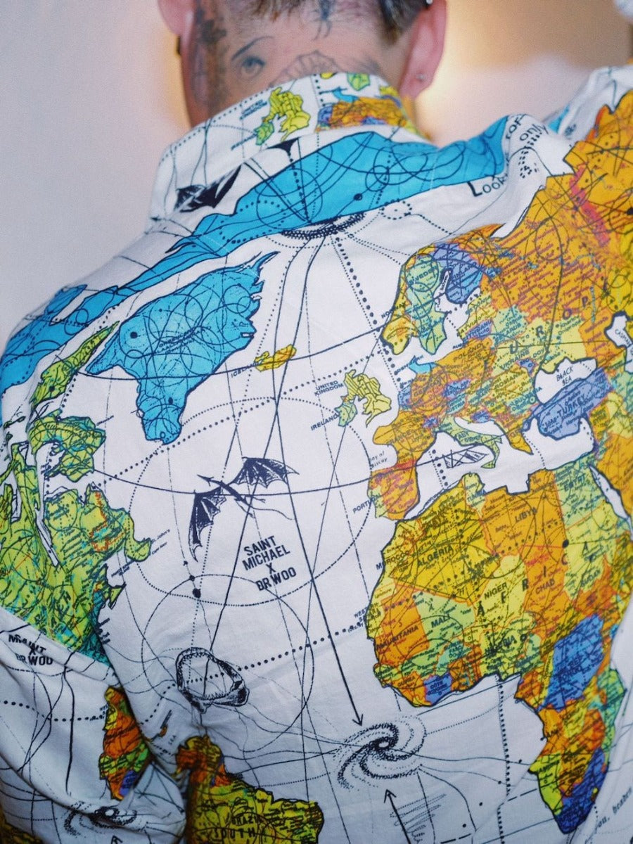 ©SAINT M×××××× × Dr. Woo WORLD MAP Pajama Shirt