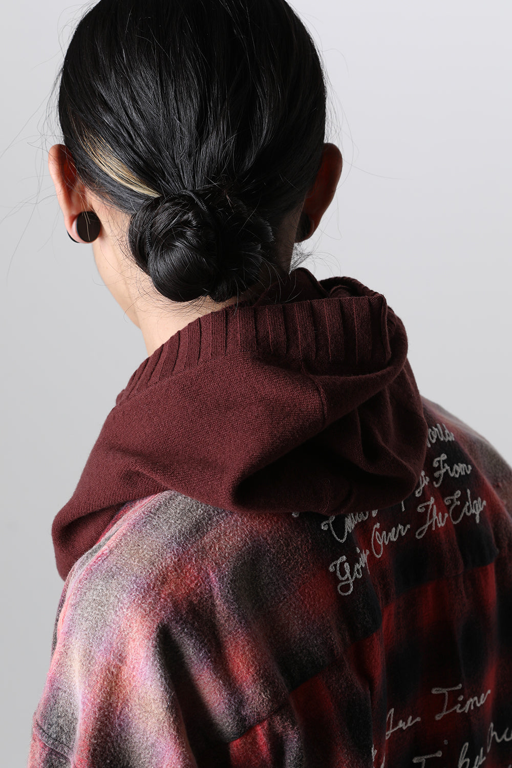 lambs wool huge balaclava Bordeaux