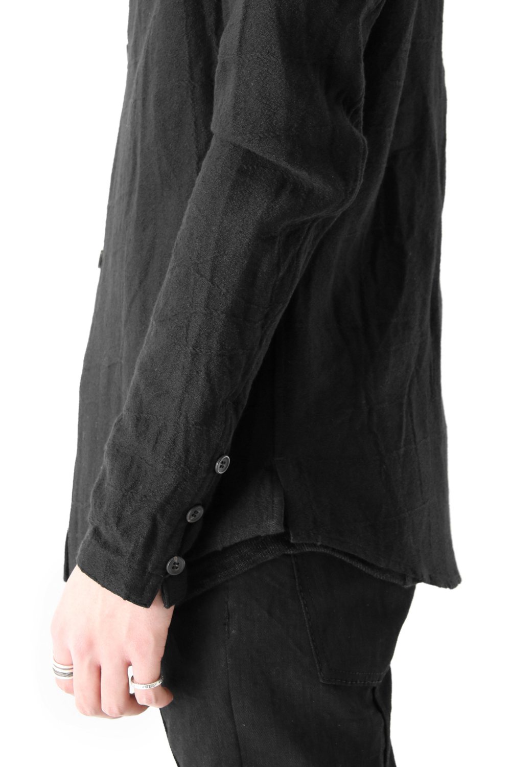 Jacquard Layered Collar Shirt Jacket FASCINATE Limited