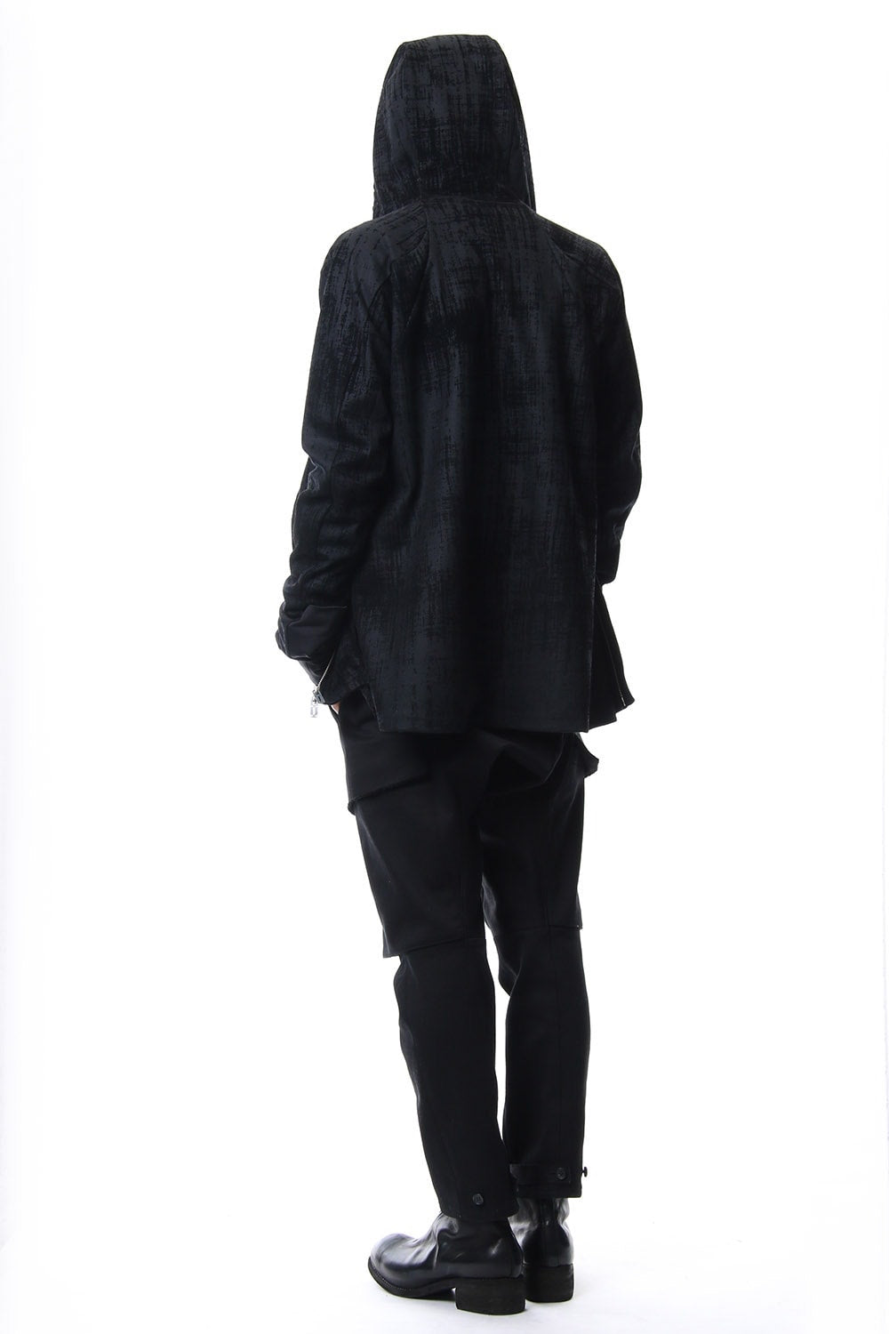 Super 100s wool smooth flocking finish glove parka