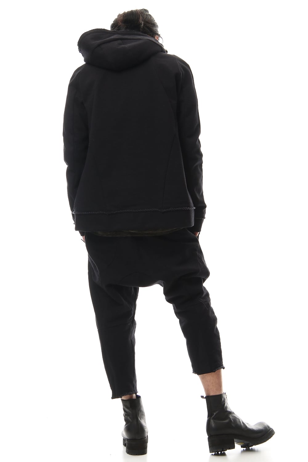 Heavy cotton jersey Hooded Jacket