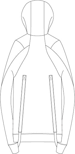 Uneven Dyed Untwisted Yarn Fleece-Lined Double Zip Suspender Hooded Jacket