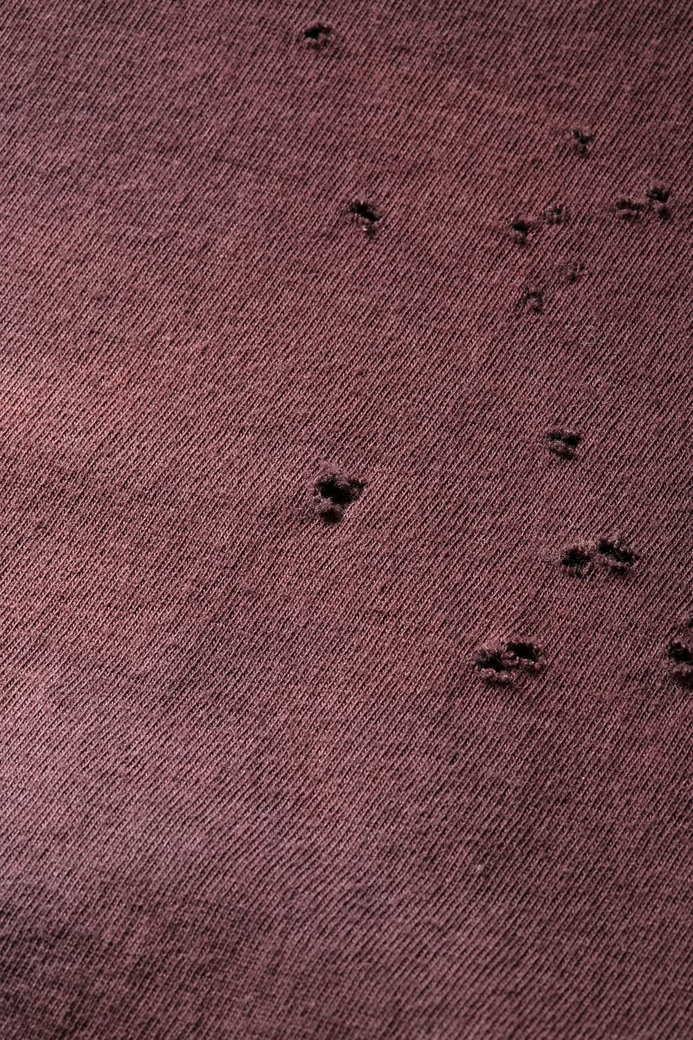 30/- Soft Cotton Jersey Damaged Long Sleeve T-Shirt Wine